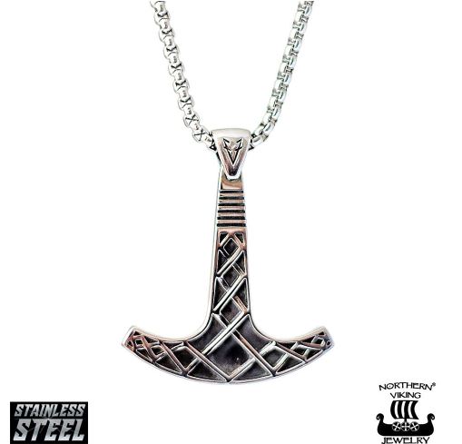 Northern Viking Jewelry Ukko's Hammer By Johan Thorolf -kaulakoru NVJRS049 50cm