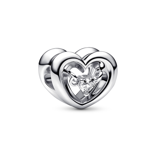 Pandora Moments Heart Sterlinghopea Riipus Ja Zirkonia 792493C01