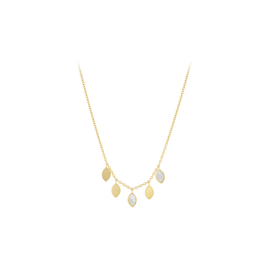 Pernille Corydon Flake Kullattu Hopea Kaulakoru N-389-GP