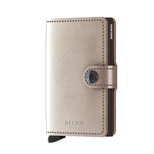 Secrid Miniwallet Metallic Champagne-Brown MME-CHAMPAGNE-BROWN