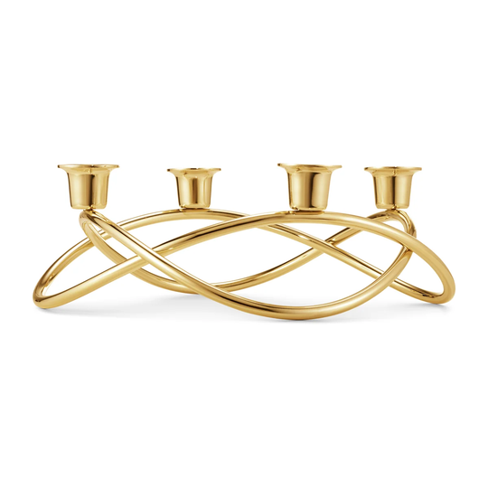 Georg Jensen Season kynttilänjalka kullattu