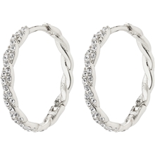 67231-6083 EZO Twirled Crystal Hoops 1 set