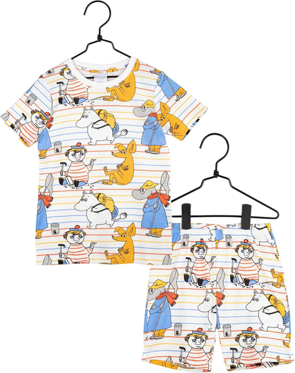 Muumi Hemuli Shortsipyjama, Luonnonvalkoinen, 122-128