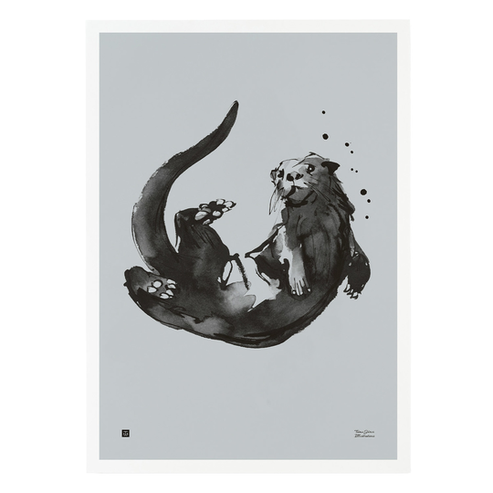 Teemu Järvi Illustrations Saukko juliste 50 x 70 cm, vedensininen