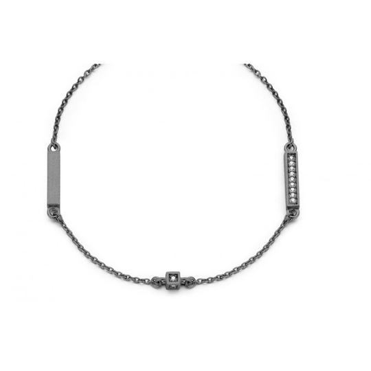 Spirit Icons Block Bracelet Sterlinghopea Rannekoru Ja Zirkonia S20233