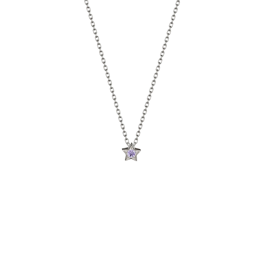 Lumoava Elämäntähti kaulakoru, violetti kivi L56228606100