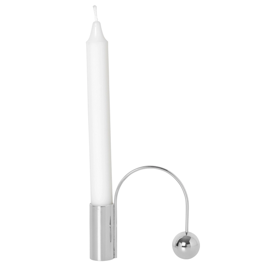 ferm LIVING Balance kynttilänjalka, kromi