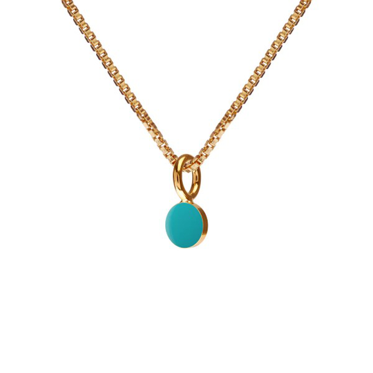 Scherning Spot Tiny Aquamarine Kullattu Hopea Kaulakoru ST50-45G