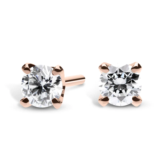 Silván Solitaire timanttikorvakorut 0,40ct, 14K rosekultaa, timanttikorut