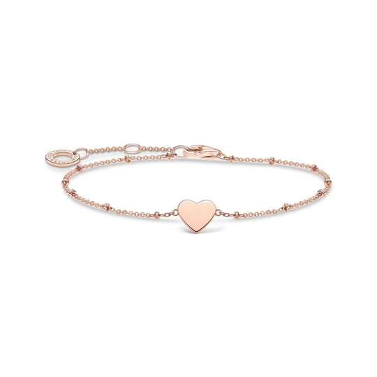 Thomas Sabo Heart rannekoru, ruusukullattua hopeaa, A1991-415-40