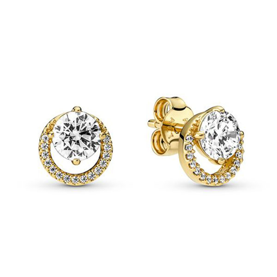 Pandora Sparkling Round Halo Stud korvakorut 261248C01