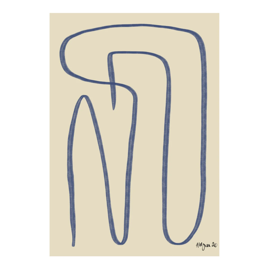 Paper Collective Different Ways -juliste, sininen 30x40 cm