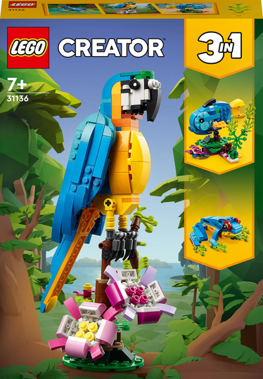 LEGO Creator 31136 3in1 Eksoottinen papukaija