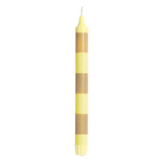 HAY Stripe kynttilä, vaaleankeltainen - beige