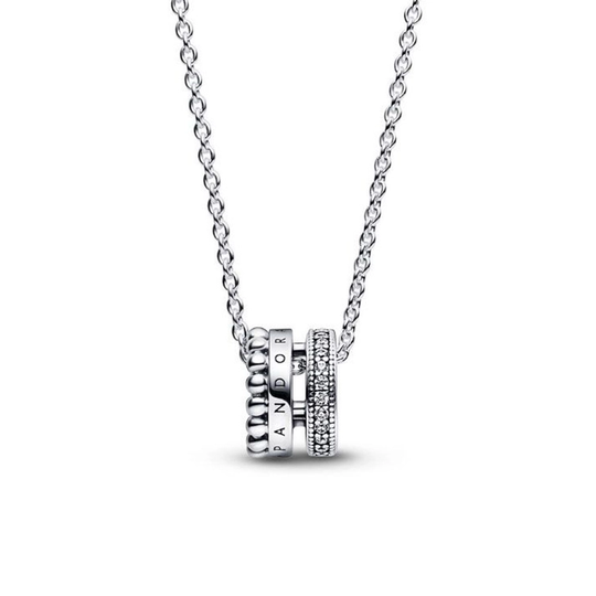 Pandora Signature Logo Pave & Beads -kaulakoru 392311C01-45