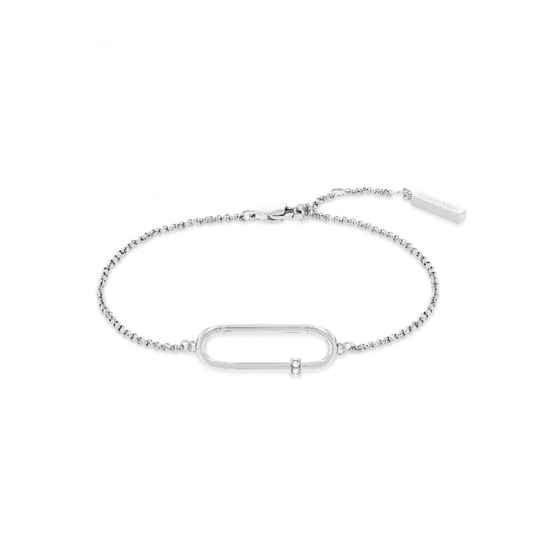 Calvin Klein Elongated Oval Bracelet Ruostumaton Teräs Rannekoru Ja Zirkonia 35000183