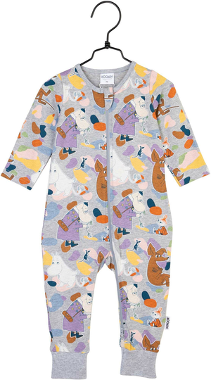 Muumi Hubbub Pyjama, Gray, Koko 56