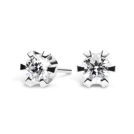 Silván Solitaire timanttikorvakorut 0,20ct, 14K valkokultaa, timanttikorut