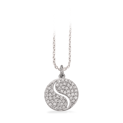 Scrouples Soho Yin Yang Sterlinghopea Kaulakoru Ja Zirkonia 236522