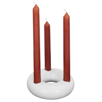 Kynttilänjalat, kynttiläpurkit The home deco factory SUPPORT 3 BOUGIES BLANC M24