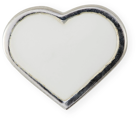 Design Letters Enamel Heart Riipus Hopea