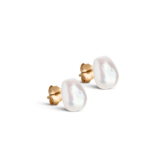 Enamel Baroque Pearl Kullattu Hopea Korvakorut Ja Helmi E304G