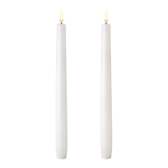 Uyuni Lighting LED kruunukynttilä, 2 kpl, valkoinen