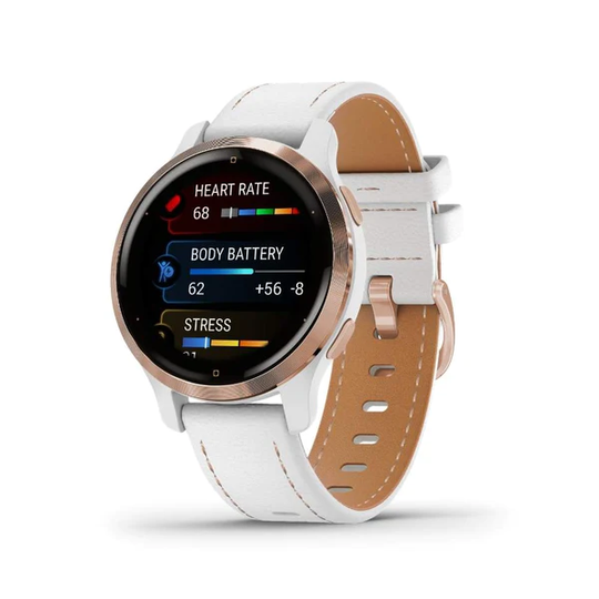 Garmin Venu 2S ruusukulta ja valkoinen, Amoled GPS-älykello 010-02429-23