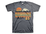 Stranger Things Hawkins '85 Vintage T-paita, meleerattu tummanharmaa