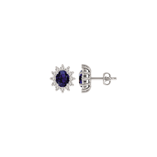 Støvring Design 14 Karaatin Valkokulta Korvakorut Ja Timantteja 0,30 Carat W/si Safiiri 80257001