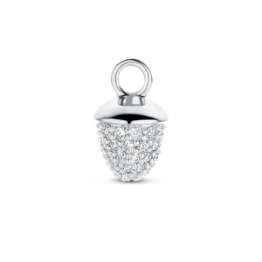 Spirit Icons Acorn Drop 14 Karaatin Valkokulta Riipus Korvakoruun Ja Timantteja 0,207 Carat W/vs S64057