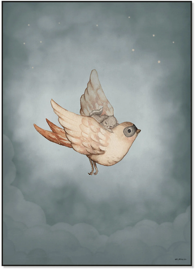 Mrs Mighetto Juliste Dear Sparrow 50x70