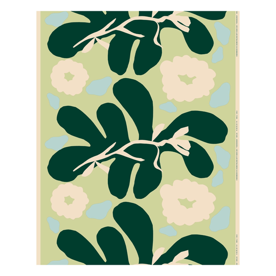 Marimekko Toukokukka puuvillakangas, vihreä - puuvilla - minttu