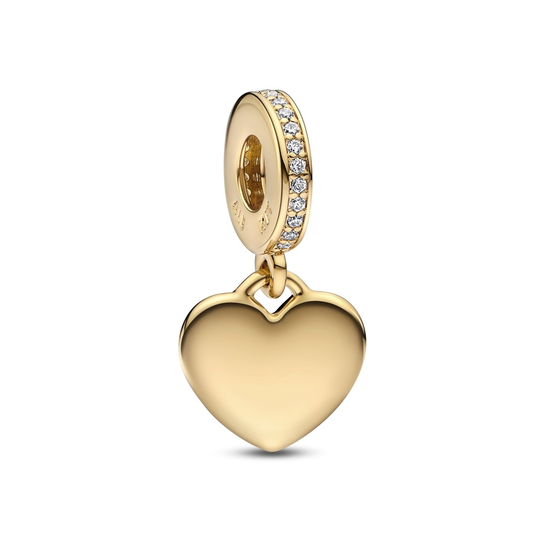 Pandora Moments Heart Kullattu Hopea Riipus Ja Zirkonia 768761C01