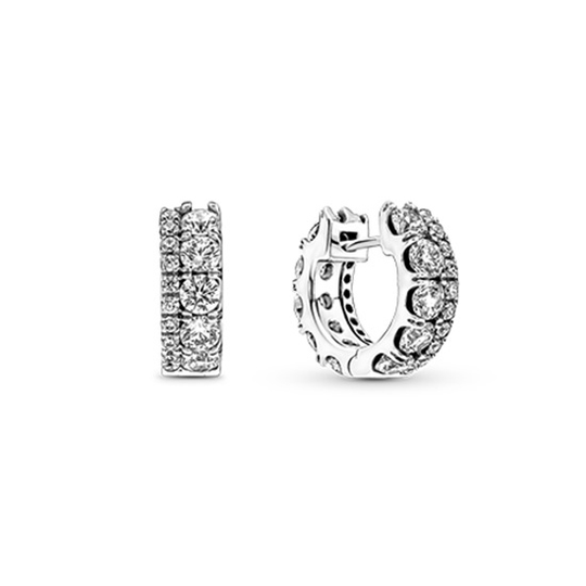 Pandora Double Band Pave -korvakorut 290058C01