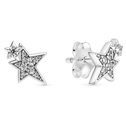 Pandora Sparkling Asymmetric Stars -korvakorut 290012C01