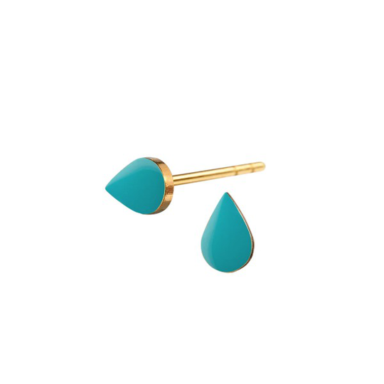 Scherning Spot Tiny Drop Aquamarine Kullattu Hopea Korvakorut ST35-45G