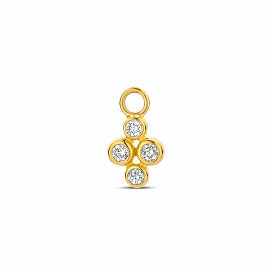 Spirit Icons Alba Drop 14 Karaatin Kulta Riipus Korvakoruun Ja Timantteja 0,11 Carat W/vs S64186