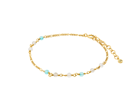 Pernille Corydon Hellir Blue Ice Kullattu Hopea Rannekoru B-468-GP