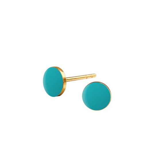 Scherning Spot Aquamarine Gold Kullattu Hopea Korvakorut ST31-45G