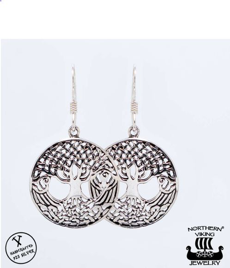 Northern Viking Jewelry Elämän Puu -korvakorut NVJKK025