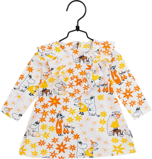 Muumi Tapetti Mekko, White, Koko 56