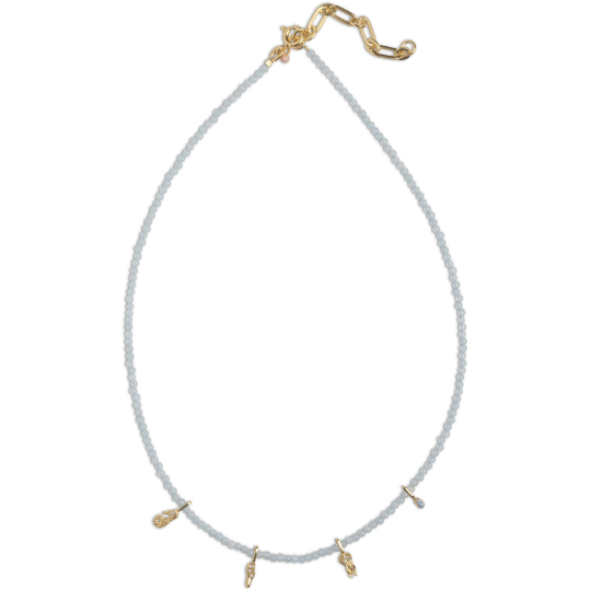 Enamel Bahama Coral Kullattu Hopea Kaulakoru Ja Helmet N88GM-CORAL
