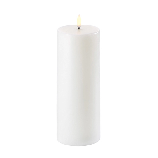 Uyuni Lighting LED pöytäkynttilä, 7,8 x 20 cm, valkoinen