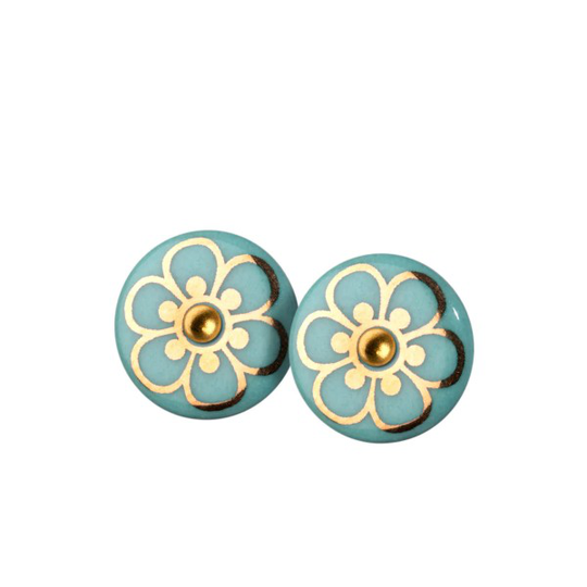 Scherning Flora Aquamarine Kullattu Hopea Korvakorut FL11-4512G