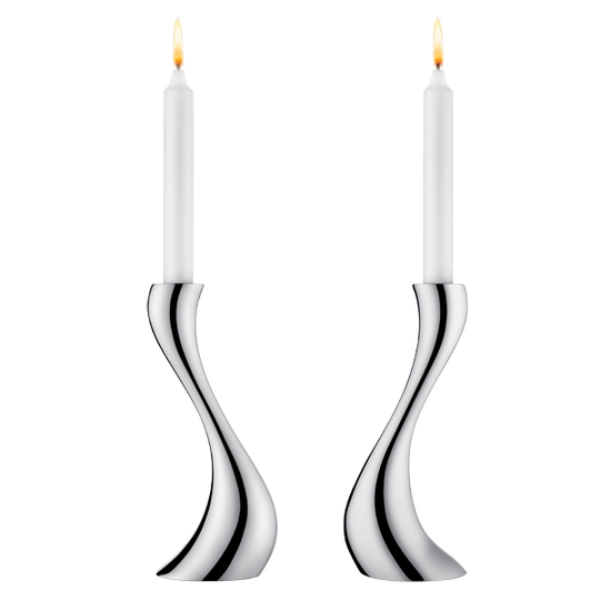 Georg Jensen Cobra kynttilänjalka, 2 kpl