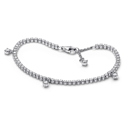 Pandora Tennis Sterlinghopea Rannekoru Ja Zirkonia 592401C01