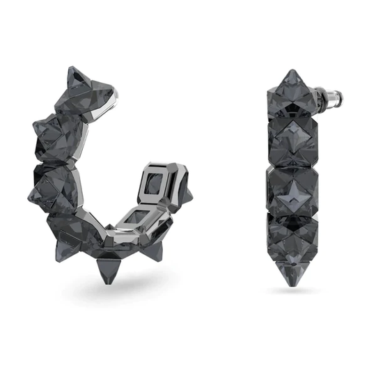 Swarovski Chroma rengaskorvakorut harmailla kristalleilla