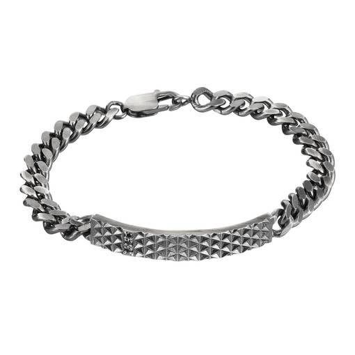 Lumoava Grafiitti -rannekoru 8mm / mustat kivet 19,5 cm L53201732195