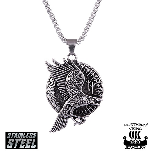 Northern Viking Jewelry Flying Raven -kaulakoru 60 cm NVJRS112